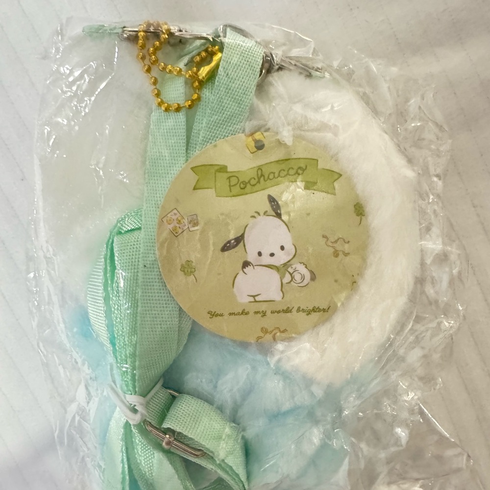 Pochaco Mint Blue and White Labubu Toy Accessory